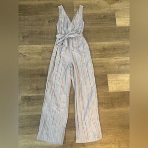 Rebecca Taylor tie front periwinkle Jumpsuit